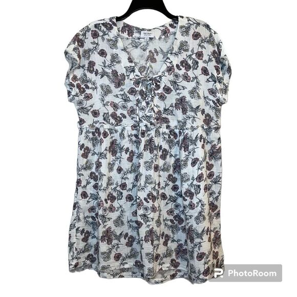 True Craft White Floral Print Babydoll Dress Size Medium - Picture 1 of 6
